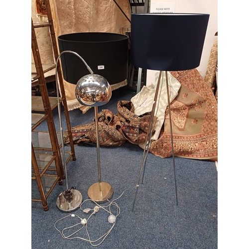 104 - 3 STAINLESS STEEL STANDARD LAMPS