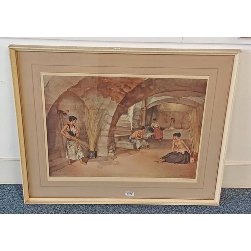 1179 - WILLIAM RUSSELL FLINT FOUR SISTERS SIGNED IN PENCIL & BLIND STAMP FRAMED PRINT 45 X 61 CM