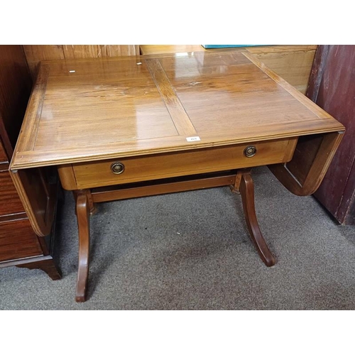 169 - 20TH CENTURY WALNUT SOFA TABLE WITH 2 DRAWERS - 97 CM WIDE