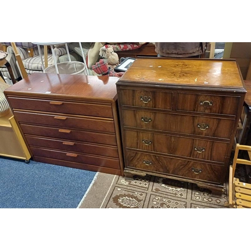 178 - HULSTA TEAK 5 DRAWERS CHEST & ONE OTHER CHEST OF DRAWERS