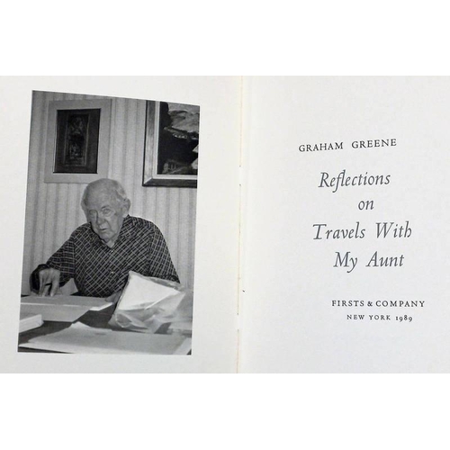 2143 - REFLECTIONS ON TRAVELS WITH MY AUNT BY GRAHAM GREENE, LIMITED EDITION NO.67/250, SIGNED - 1989