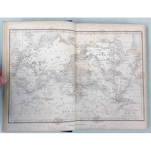 2190 - THE VOYAGES OF CAPTAIN JAMES COOK, ILLUSTRATED WITH MAPS & NUMEROUS ENGRAVINGS ON WOOD, IN 2 HALF LE... 