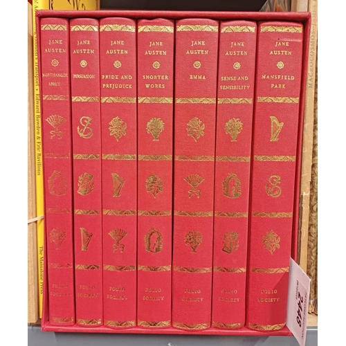 2448 - THE WORKS OF JANE AUSTEN IN 7 VOLUMES, PUBLISHED BY THE FOLIO SOCIETY, IN SLIPCASE - 1989