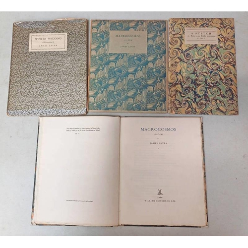 2449 - A STICK IN TIME; OR PRIDE PREVENTS A FALL BY JAMES LAVER, NO. 175 OF 1525 COPIES - 1927, WINTER WEDD... 