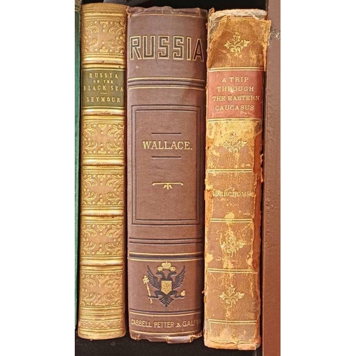 2534 - RUSSIA ON THE BLACK SEA OF AZOF BY H. D. SEYMOUR, FULLY LEATHER BOUND - 1855, RUSSIA BY D. MACKENZIE... 