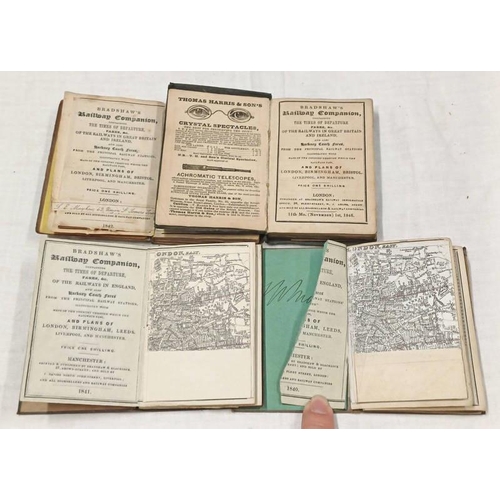2572 - 2 X BRADSHAW'S RAILWAY COMPANIONS FOR THE YEARS 1840, 1841, 1842 & 1846
