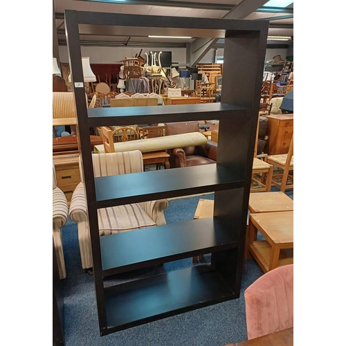 37 - MODERN OPEN BOOKCASE - 190 CM TALL X 105 CM WIDE
