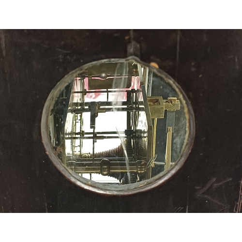 1200A - 19TH CENTURY BRACKET CLOCK WITH TWIN FUSEE MOVEMENT WITH GILT BRASS AND SILVERED DECORATED DIAL, STR... 