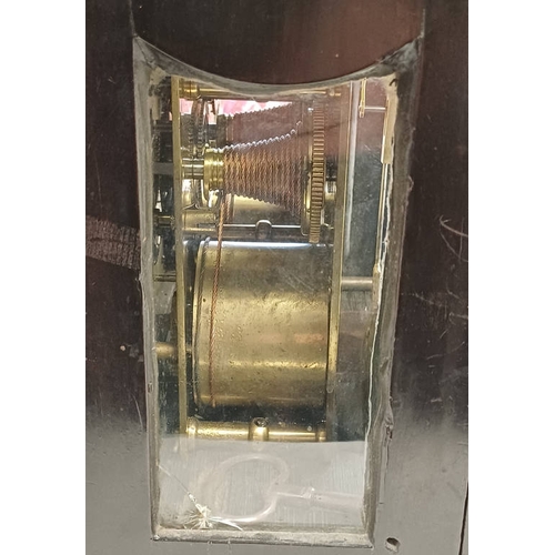 1200A - 19TH CENTURY BRACKET CLOCK WITH TWIN FUSEE MOVEMENT WITH GILT BRASS AND SILVERED DECORATED DIAL, STR... 