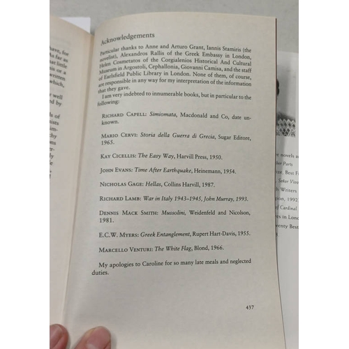 2044 - CAPTAIN CORELLI'S MANDOLIN BY LOUIS DE BERNIERES, SIGNED - 1994