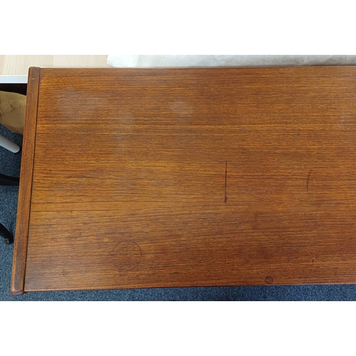 3 - BRA BOHAG TROED TEAK SIDEBOARD MODELL TRIO WITH 5 CENTRALLY SET DRAWERS FLANKED TO EACH SIDE BY SLID... 