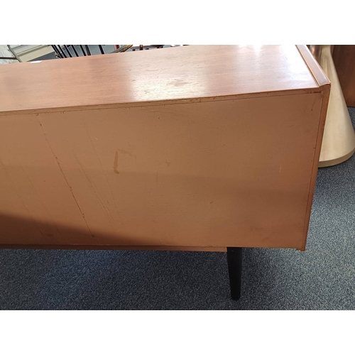 3 - BRA BOHAG TROED TEAK SIDEBOARD MODELL TRIO WITH 5 CENTRALLY SET DRAWERS FLANKED TO EACH SIDE BY SLID... 