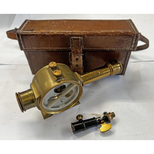 BRASS LEVEL WITH 2'' GLAZED DIAL GRADUATED FROM 0-90 DEGREES IN 4 ...