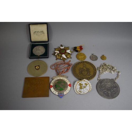 254 - A Collection of Continental Military Medals and Badges to Include Prinz Heinz VI, Bonn, 1950 by Hoff... 