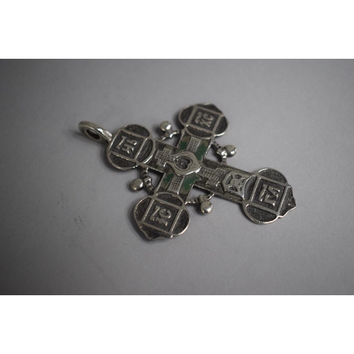 297 - Two Silver Crucifix Pendants, The Largest 7.5cms Long