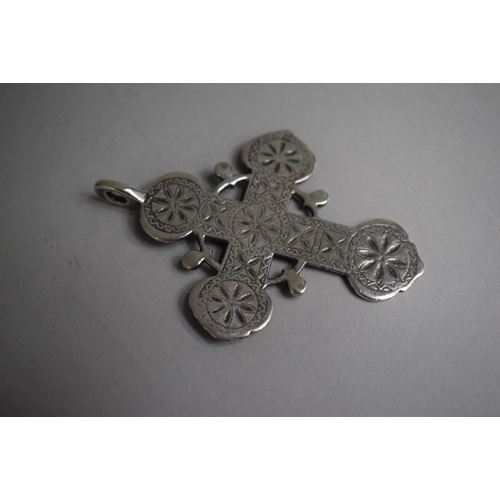 297 - Two Silver Crucifix Pendants, The Largest 7.5cms Long