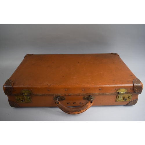 125 - A Vintage Suitcase Monogrammed HWS, 62cms Wide