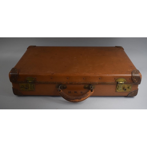 125 - A Vintage Suitcase Monogrammed HWS, 62cms Wide