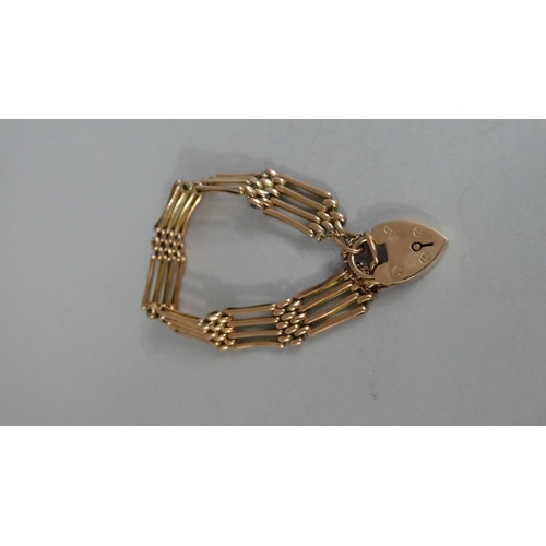 294 - A 9ct Rose Gold Bracelet. 13.6gms