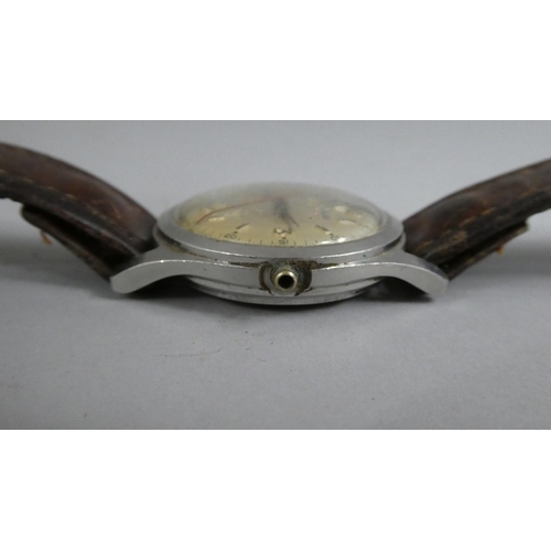 303 - A 1950s Swiss Richard Automatic 17 Jewels Wrist Watch. 115484 on Leather Strap. The Dial with Baton ... 