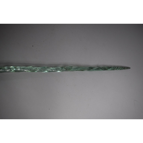 317 - A 19th Century Ornamental Twisted Glass Walking Stick.