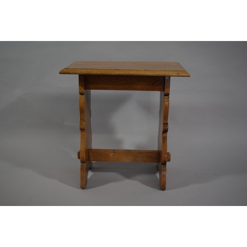 81 - An Edwardian Oak Stool, 45cms Wide