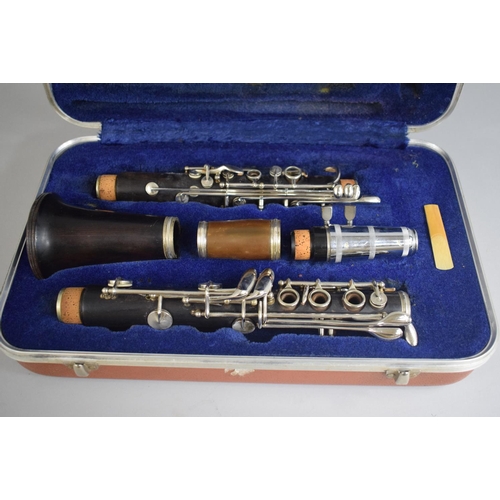 87 - A Cased Boosey and Hawkes Clarinet, No 252727, Stamped Edgware