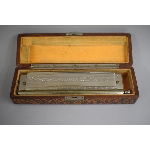 90 - A Cased Hohner  Harmonica 'The 64 Chromonica'