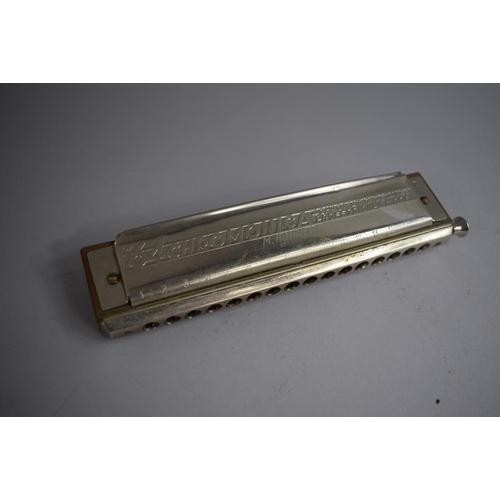 90 - A Cased Hohner  Harmonica 'The 64 Chromonica'