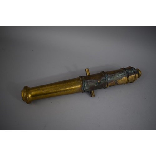 96 - A Heavy Bronze Cannon Barrel, 34cms Long