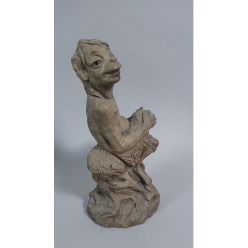 363 - A Late 20th Century Model of a Fawn, in the Manner of Brian Froud. 27cms Tall