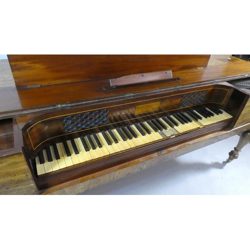 388 - A 19th Century Mahogany Square Piano by Mortimer and Company, Edinburgh. In Need of Attention. Four ... 