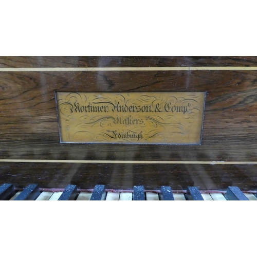 388 - A 19th Century Mahogany Square Piano by Mortimer and Company, Edinburgh. In Need of Attention. Four ... 