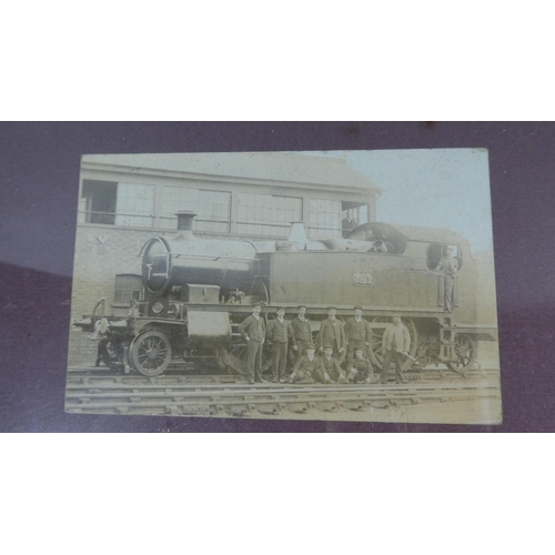 105 - A Collection of Two Railway Photographs and Framed Receipts etc