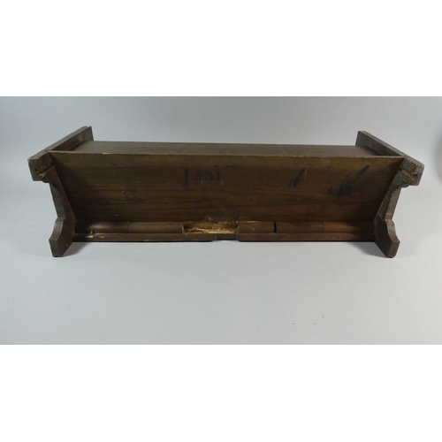 32 - An Edwardian Oak Book Trough, 64cms Wide