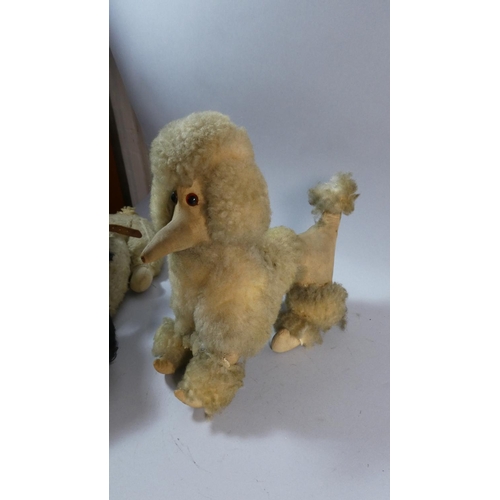 40 - A Collection of Five Vintage Poodle Soft Toys to Include Chad Valley (x2), Wendy Boston, Musical Etc