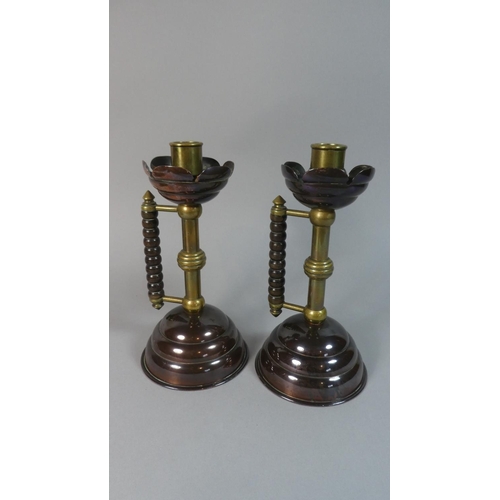 2 - A Pair of Arts and Crafts Candlesticks After Christopher Dresser and by Benham and Froud, Reg. 53791