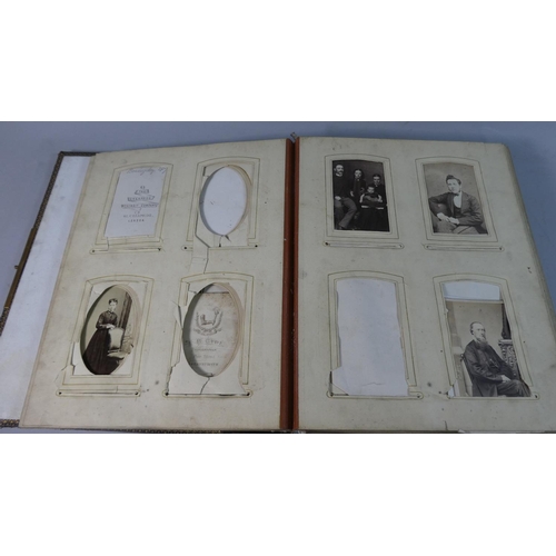 37 - Two Victorian Photograph Albums Containing Various Victorian Family Photographs, In Need of Some Att... 
