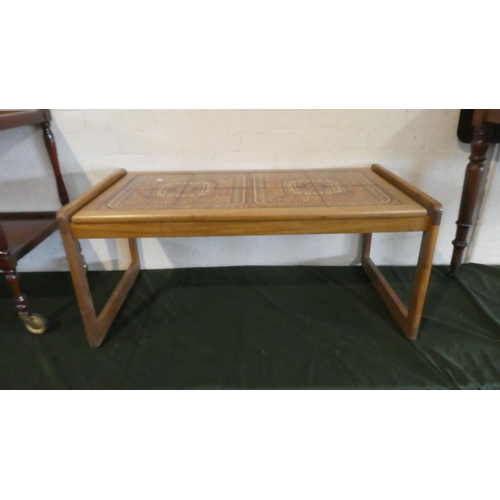 81 - A 1970's Tiled Topped Coffee Table, 97cm Wide