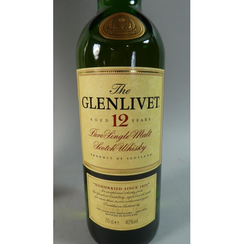 97 - A Cased Bottle of Twelve Year Old Single Malt Scotch Whisky, The Glenlivet