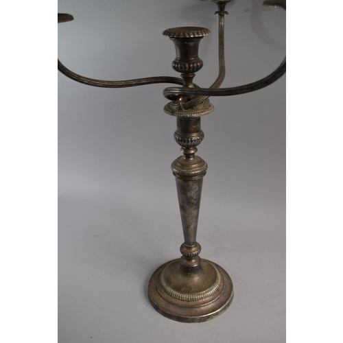 133 - A Large Silver Plated Candelabra, 59cm High