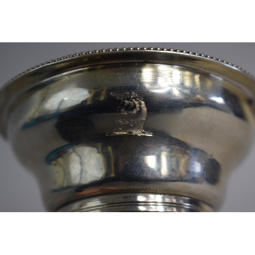 166 - A Georgian Silver Wine Funnel with Heraldic Bulls Head Motif to Bowl, 8.5cm Diameter