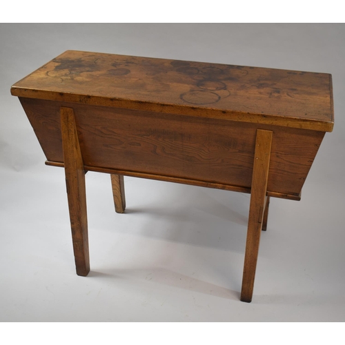 62 - A 19th Century Country Elm Dough Bin with Lift Off Lid (Has Been Treated for Worm), 103.5 x 43cms