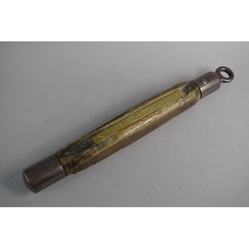 13 - Lancaster and Yorkshire Railway. A 19th Century Brass Mounted Single Line Staff for 