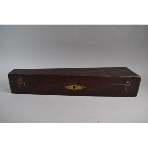 24 - An Early 19th Century Pine Cased Brass Pantograph Inscribed Banks, 441 Strand, London Inner Paper La... 