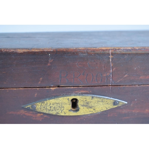 24 - An Early 19th Century Pine Cased Brass Pantograph Inscribed Banks, 441 Strand, London Inner Paper La... 