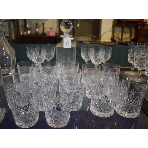 200 - A Large Collection of Drinking Glasses to Include Two Sets of Six Cut Glass Tumblers, One Set of Fiv... 