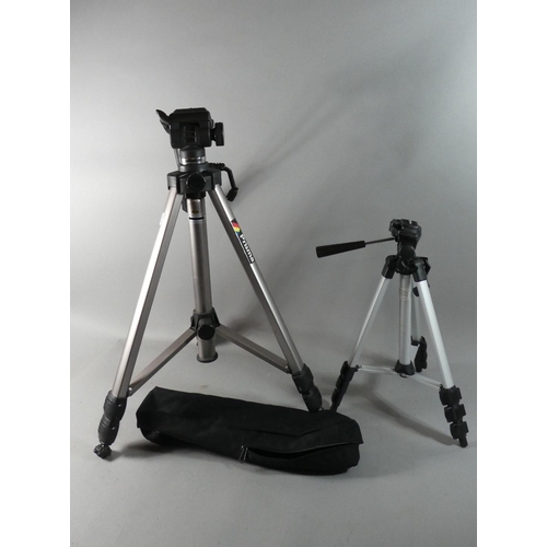 138 - A Modern Prisma Camera Tripod and a Smaller Example in Carrying Bag