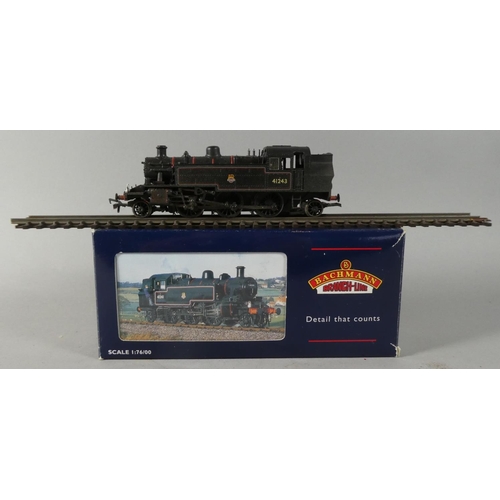 140 - A Boxed 00 Gauge Bachmann 31-451D Ivatt Class 2-6-2T Tank Locomotive in BR Lined Black Number 41243.