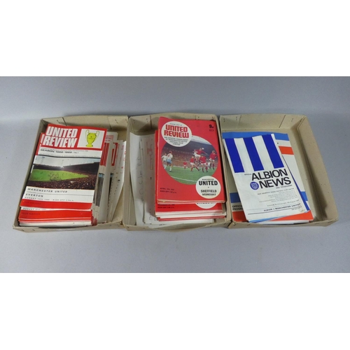 168 - Three Boxes of Mixed Programmes, Manchester United Home and Away, Season1968-9